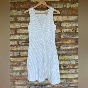 JCrew white pleated dress